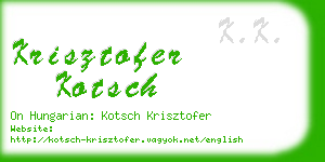 krisztofer kotsch business card